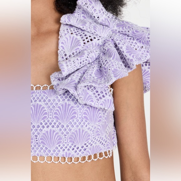 SAYLOR Rogue Lilac Eyelet Crop Top NWT! - Picture 3 of 8